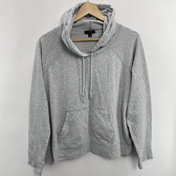 J. Crew Tops - J. Crew Magic Rinse Pullover Hoodie Sweatshirt Oversized Gray Womens XL